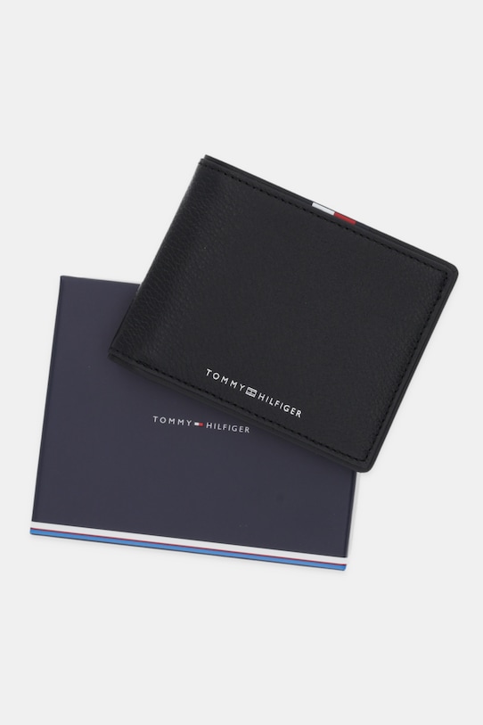 Tommy Hilfiger portfel skórzany AM0AM13739 czarny