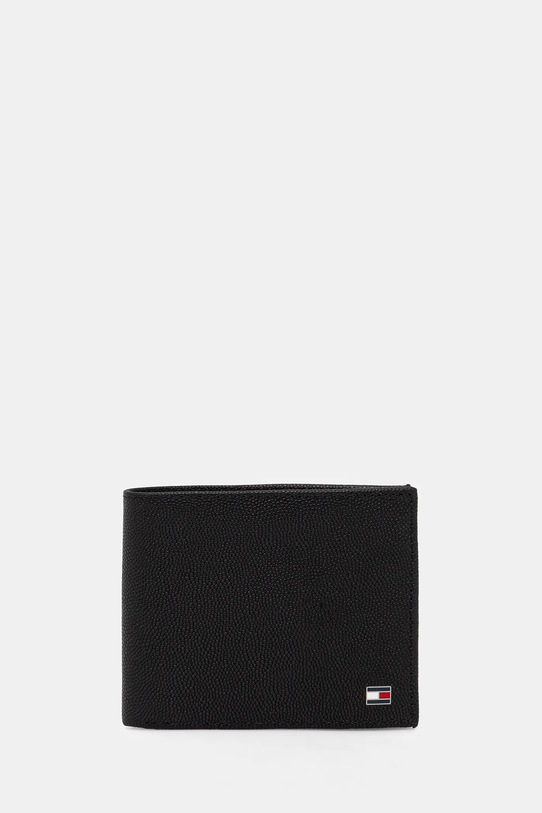 Tommy Hilfiger portafoglio e portachiavi in pelle pelle fiore nero AM0AM13604
