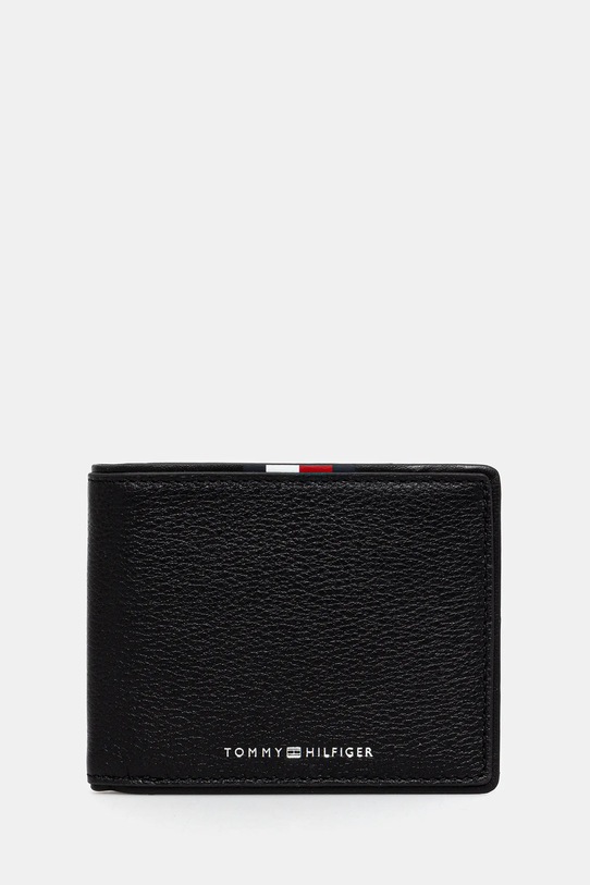 Usnjena denarnica Tommy Hilfiger AM0AM13607 črna AW25