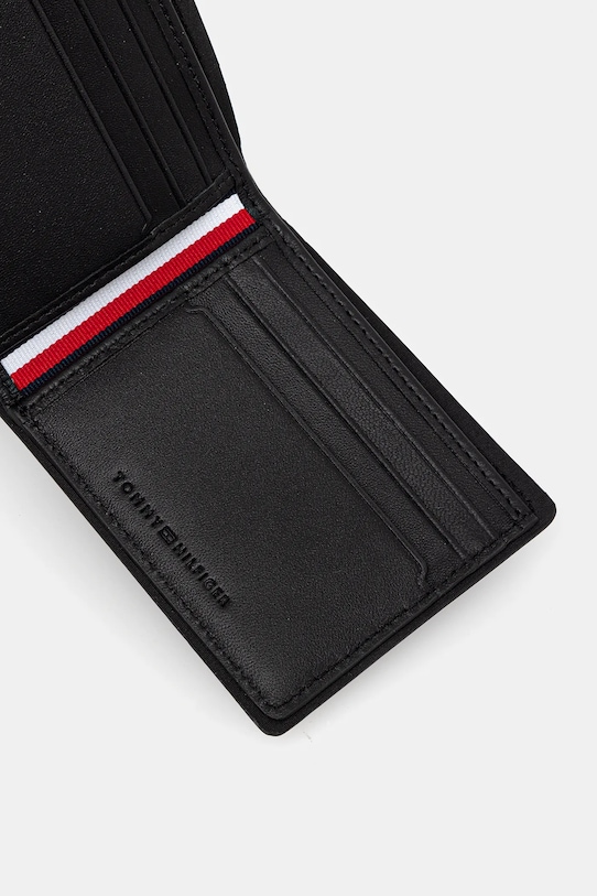 Kožená peněženka Tommy Hilfiger AM0AM13607 černá
