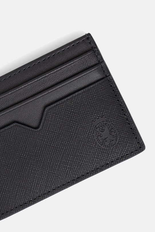 Tommy Hilfiger card holder din piele și breloc bleumarin AM0AM13779