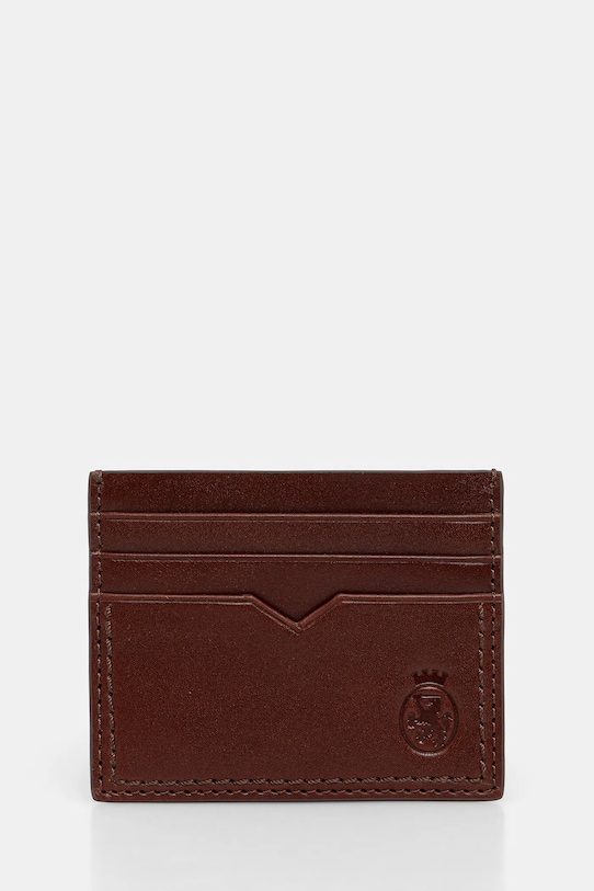 Tommy Hilfiger curea din piele și husă pentru carduri husă de card maro AM0AM13934