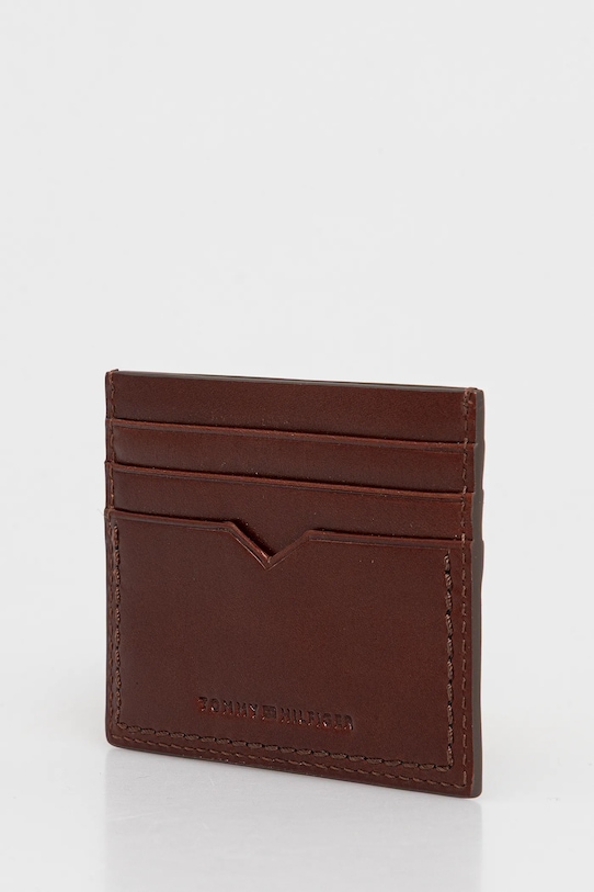 Accesorii Tommy Hilfiger curea din piele și husă pentru carduri AM0AM13934 maro