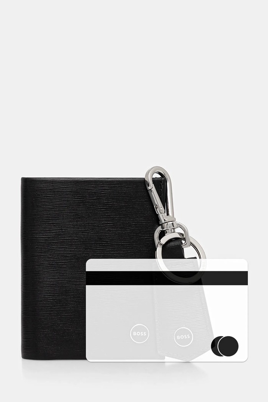 BOSS portfel skórzany + brelok 50552891