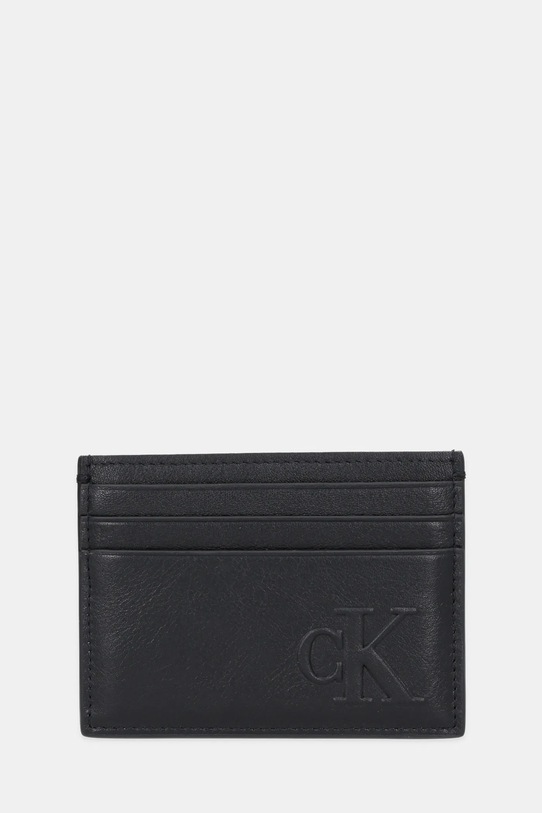 Kožni etui za kartice Calvin Klein etui za kartice crna LV04G1070G