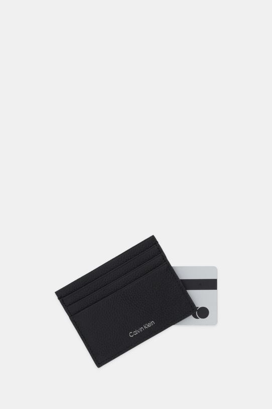 Akcesoria Calvin Klein etui na karty skórzane LV04D1060G czarny