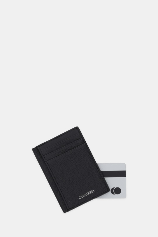 Akcesoria Calvin Klein etui na karty skórzane LV04D1061G czarny