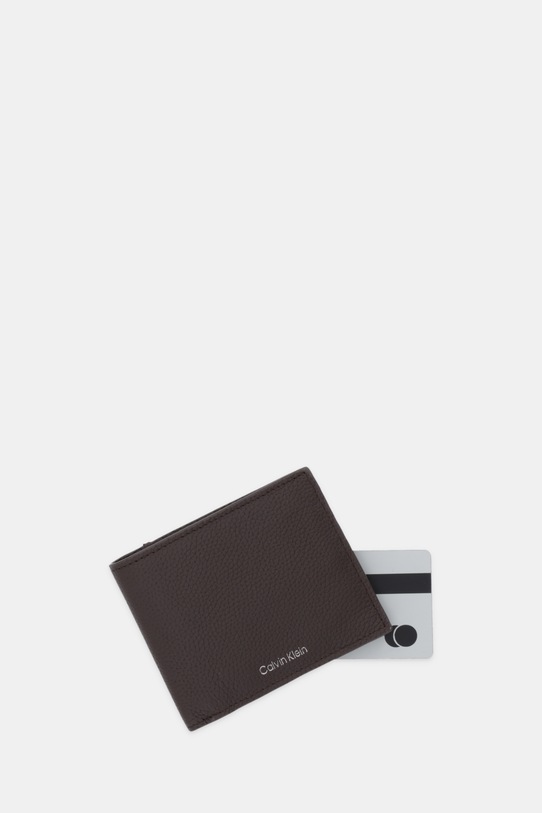 Akcesoria Calvin Klein portfel skórzany LV04D1062G brązowy