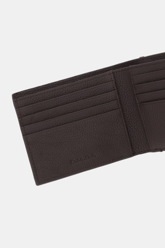 Calvin Klein portfel skórzany brązowy LV04D1062G