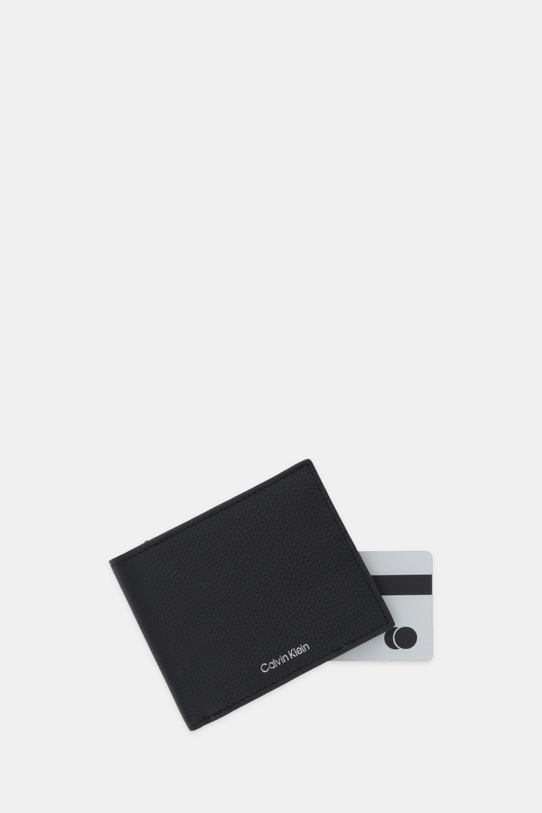 Akcesoria Calvin Klein portfel skórzany LV04D1062G czarny