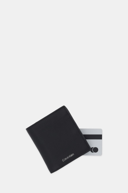 Akcesoria Calvin Klein portfel skórzany LV04D1063G czarny