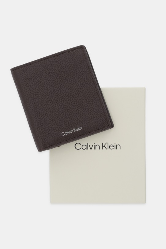 Calvin Klein portfel skórzany LV04D1064G brązowy