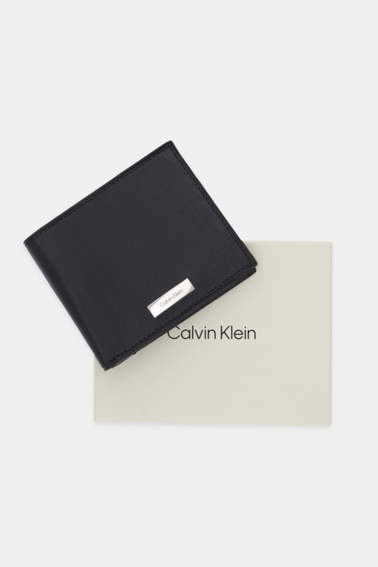 Calvin Klein portfel skórzany LV04D1066G czarny