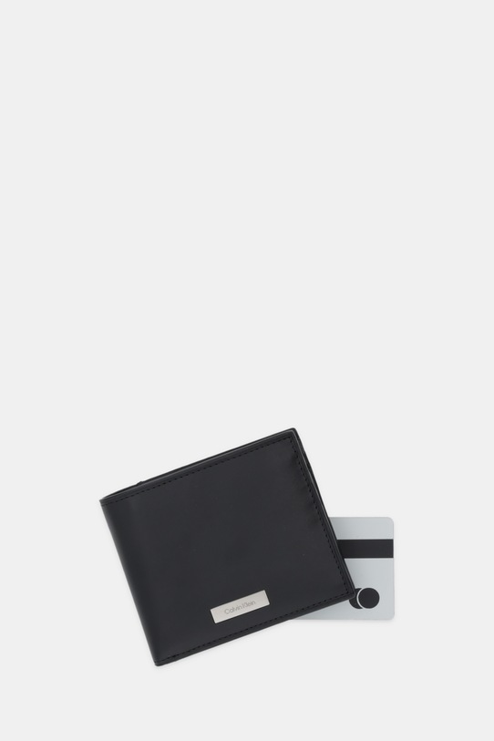 Akcesoria Calvin Klein portfel skórzany LV04D1067G czarny
