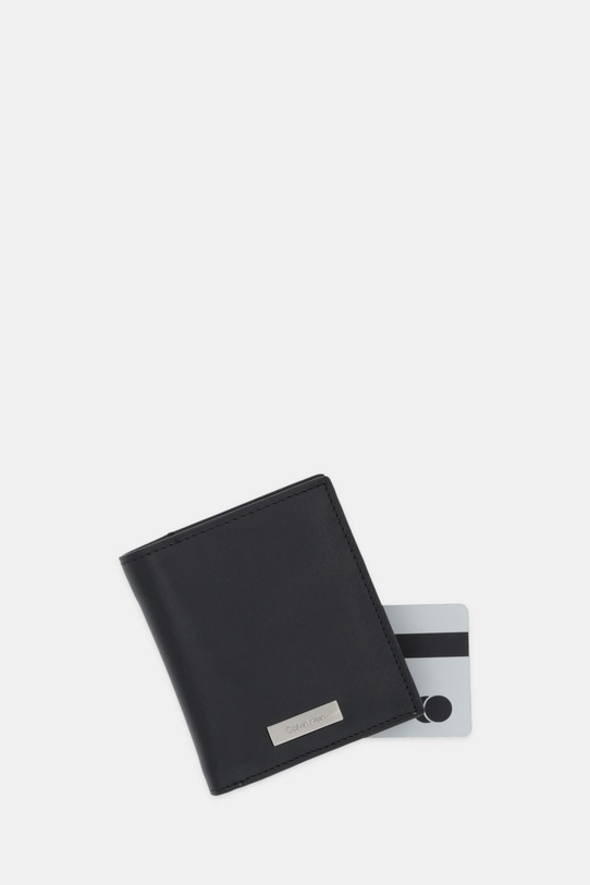 Akcesoria Calvin Klein portfel skórzany LV04D1068G czarny