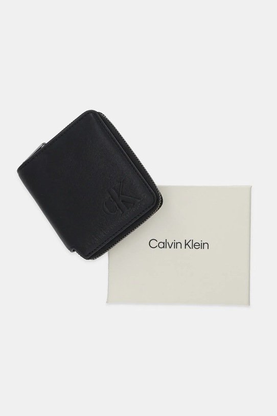 Calvin Klein portfel skórzany LV04D1077G czarny