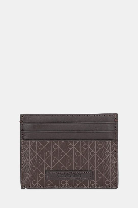 Θήκη για κάρτες Calvin Klein θήκη για κάρτες καφέ LV04D1083G