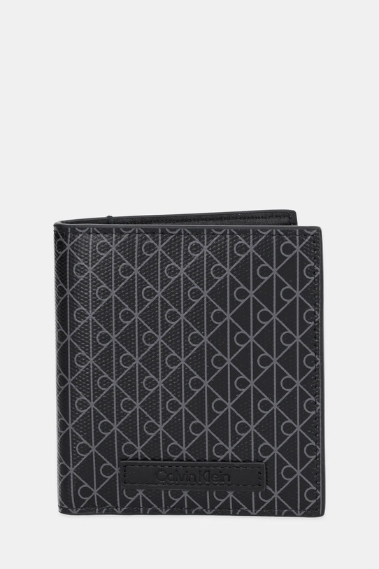 Гаманець Calvin Klein імітація лицьової шкіри чорний LV04D1084G
