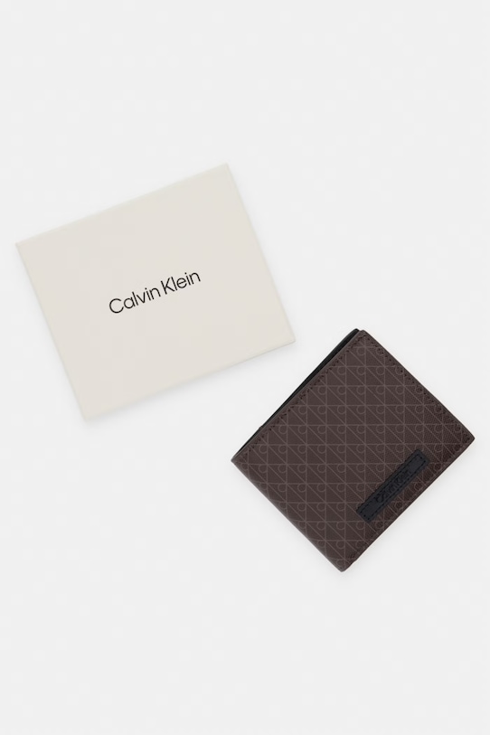 Calvin Klein novčanik za muškarce kožni LV04D1085G smeđa