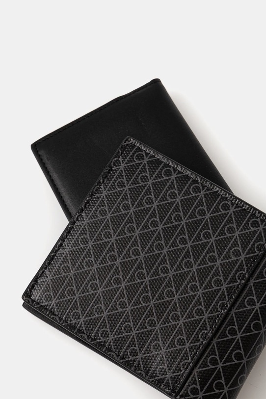 Akcesoria Calvin Klein portfel i etui na karty skórzane LV04D1086G czarny