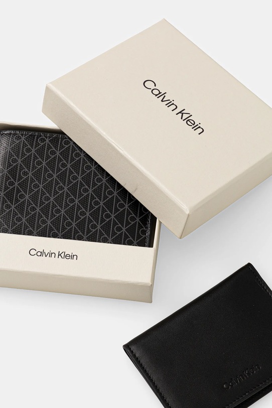 Calvin Klein portfel i etui na karty skórzane LV04D1086G