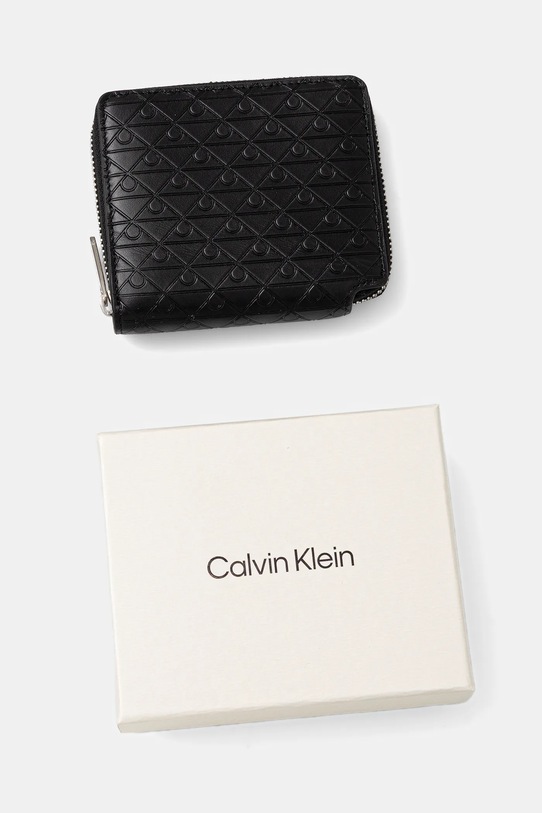 Kožená peňaženka Calvin Klein čierna LV04D1088G