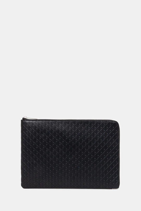 Malá taška Calvin Klein jemný vzor čierna LV04D1089G