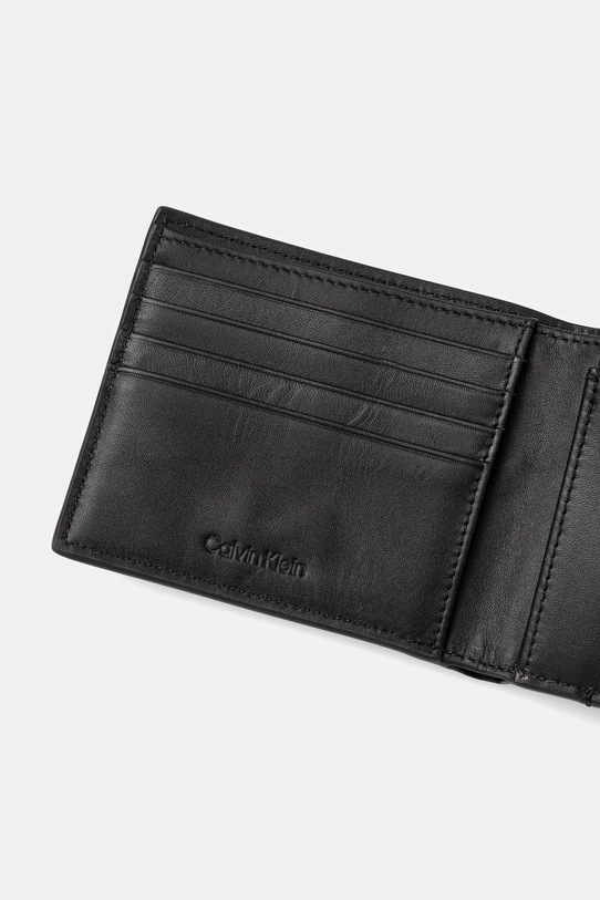 Accesorii Calvin Klein portofel de piele LV04D1129G negru