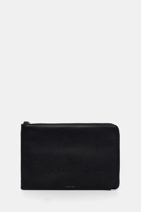 Malá taška Calvin Klein imitácia kože čierna LV04D1133G
