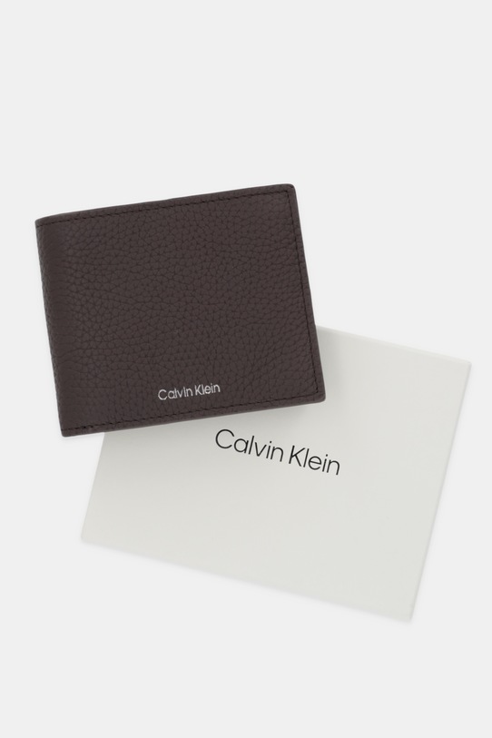 Calvin Klein portfel skórzany LV04D1138G brązowy