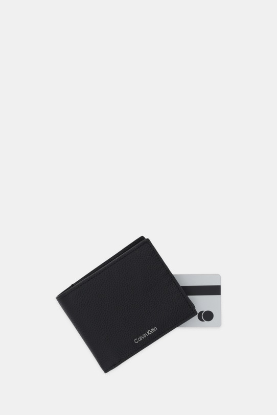 Akcesoria Calvin Klein portfel skórzany LV04D1138G czarny