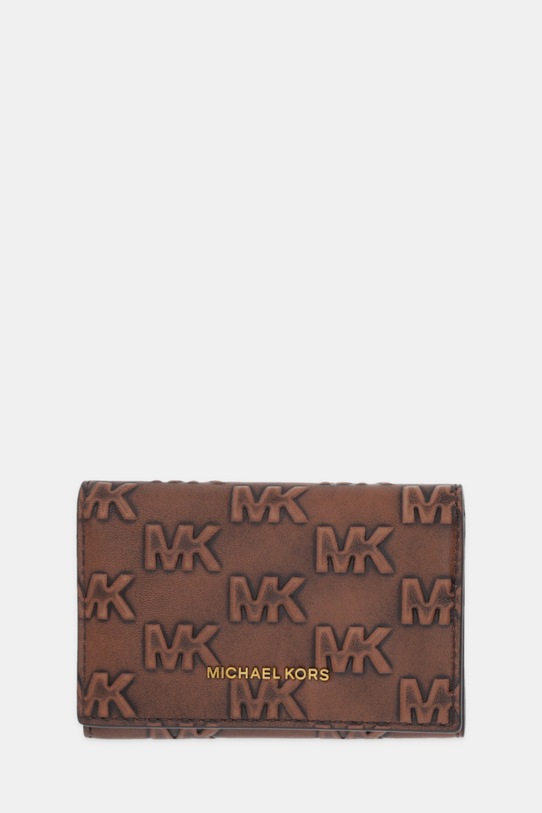 Michael Kors portfel skórzany skóra licowa brązowy 39F5GHDD6L