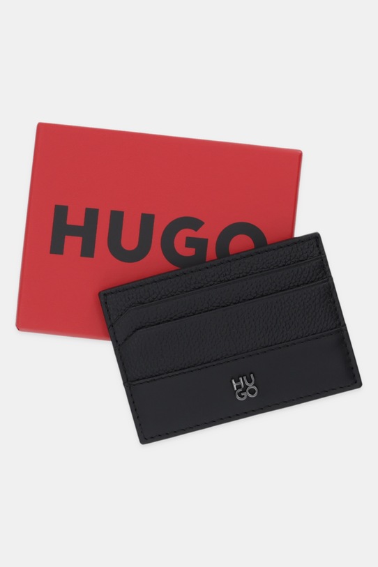 Кожен калъф за карти HUGO черен 50548764