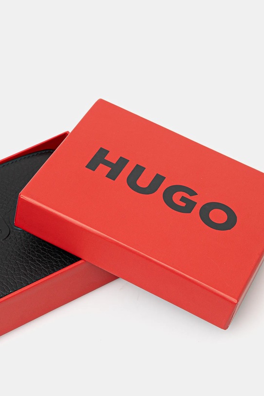 Δερμάτινο πορτοφόλι HUGO μαύρο 50552795
