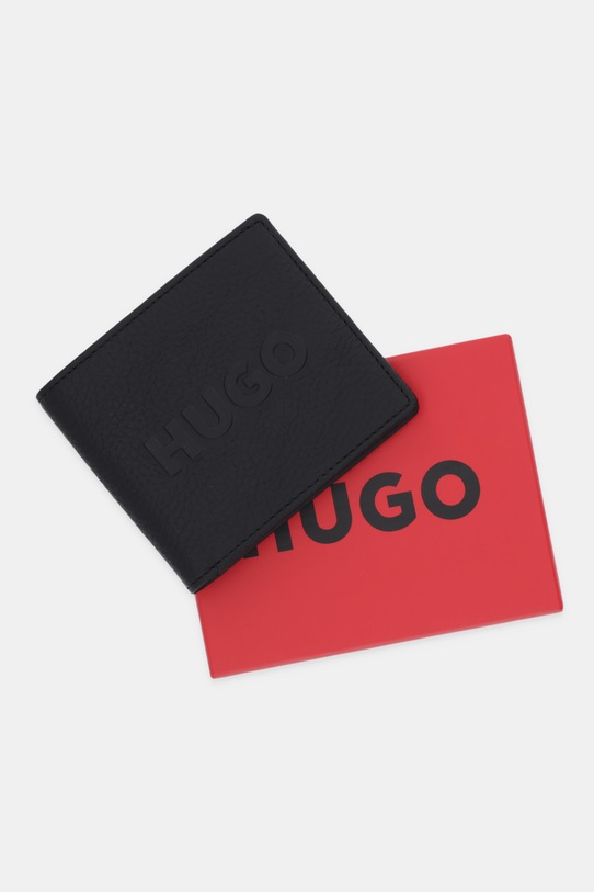 Δερμάτινο πορτοφόλι HUGO 50552811 μαύρο