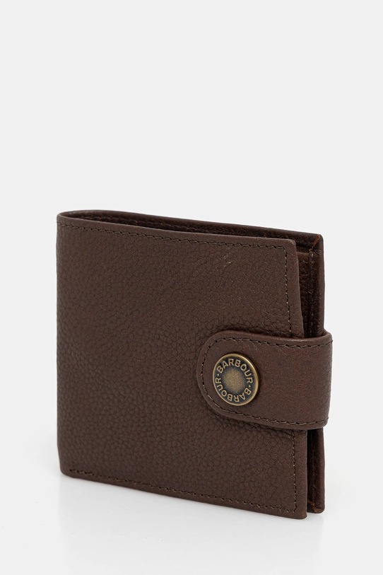 Barbour portfel i etui na karty skórzane MGS0102 brązowy AW25