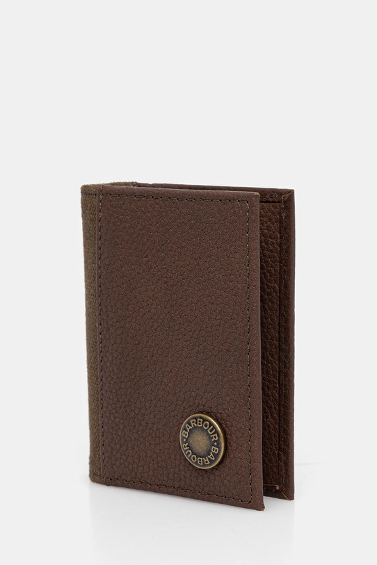 Akcesoria Barbour portfel i etui na karty skórzane MGS0102 brązowy