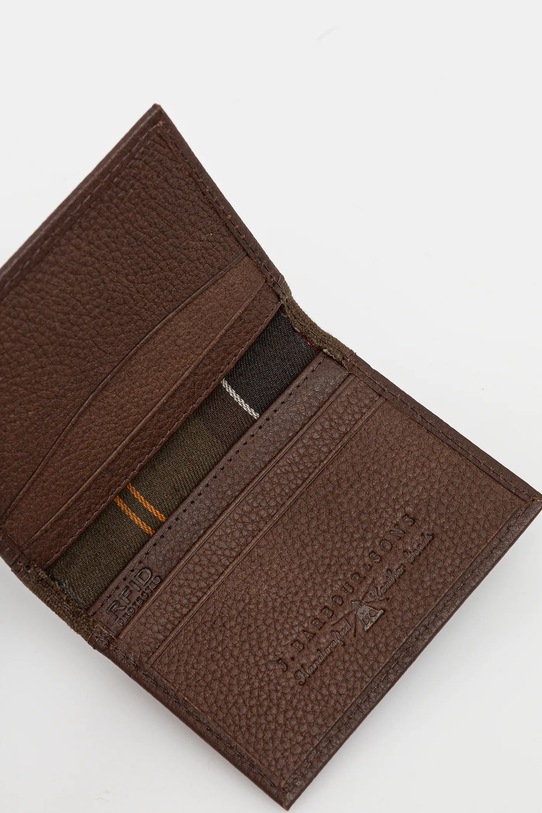 Barbour portfel i etui na karty skórzane MGS0102 brązowy