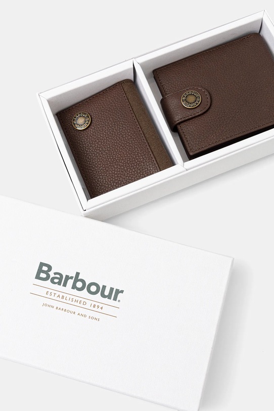 Barbour portfel i etui na karty skórzane MGS0102