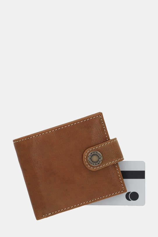Barbour portfel skórzany brązowy MLG0075