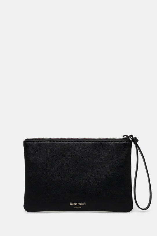 Common Projects saszetka skórzana Small Flat Pouch gładkie czarny 9187.7547