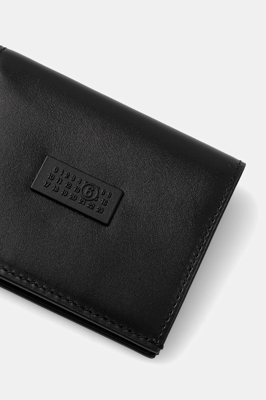 MM6 Maison Margiela portfel skórzany czarny SA5UI0015.P8622.T8013