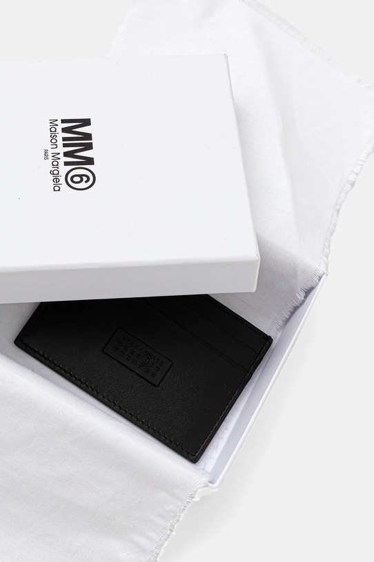 Kožené pouzdro na karty MM6 Maison Margiela SA5UI0026.P8622.T8013 černá