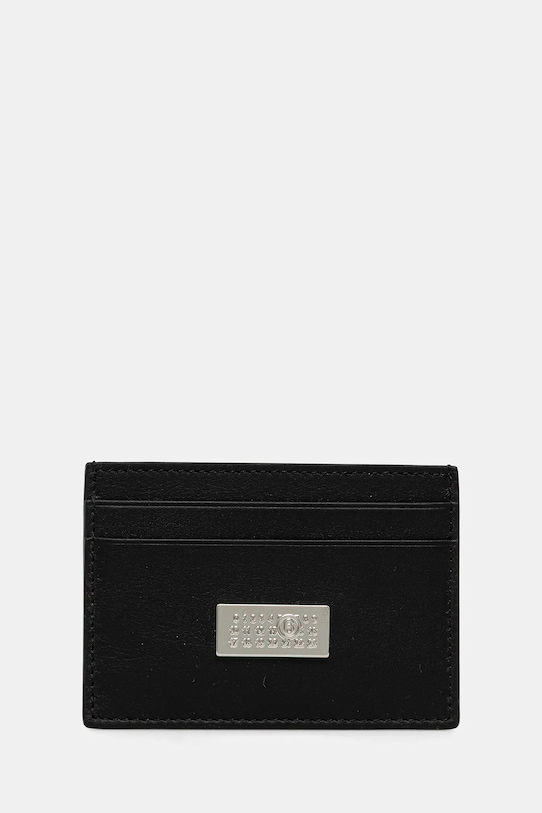 MM6 Maison Margiela carcasă din piele husă de card negru SA5UI0026.P8332.T8013