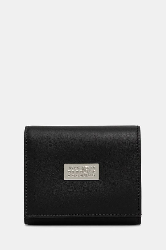 MM6 Maison Margiela portfel skórzany gładkie czarny SA6UI0030.P8332.T8013