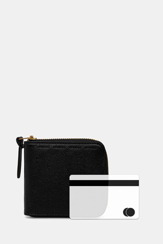 Kožená peňaženka Visvim leather bi-fold čierna 125103003027