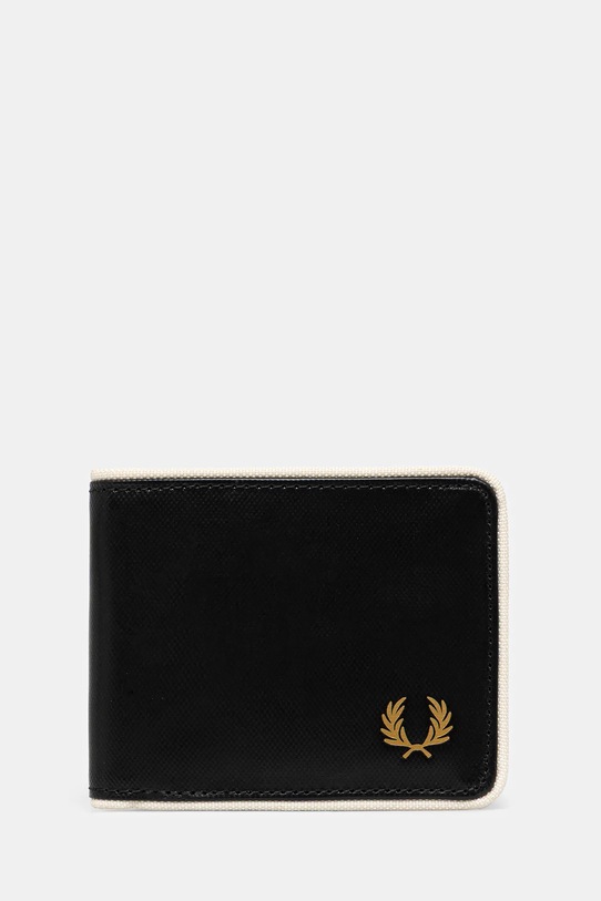 Fred Perry portfel imitacja skóry licowej czarny L7305