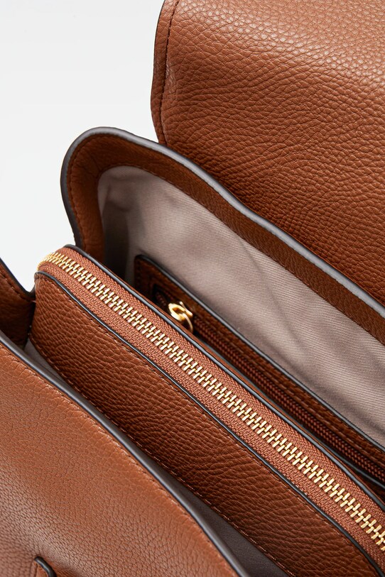 Кожаный рюкзак MICHAEL Michael Kors QUINN 30T5GQNB2L коричневый