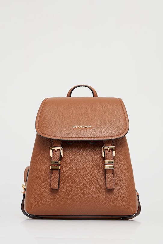 Кожена раница MICHAEL Michael Kors QUINN елегантен кафяв 30T5GQNB0L