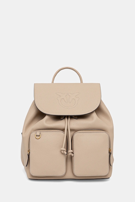 Pinko plecak skórzany nie mieści A4 beżowy 104351.A29Q